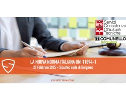 Cancelli Automatici: La nuova norma Italiana UNI 11894-1. Presso la sede di Bergamo